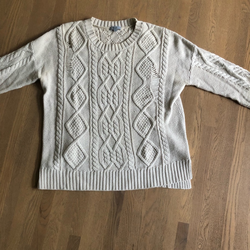 Rails- cotton cable fisherman sweater